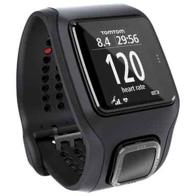 TomTom Runner Cardio treningsklokke (sort/rød)