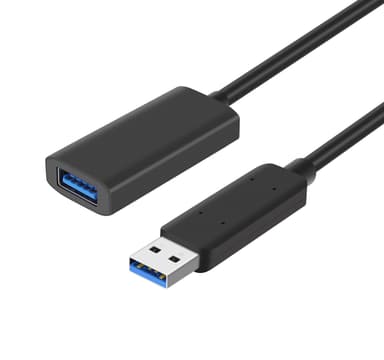 NÖRDIC Active 5m USB3.2 10Gbps USB-A skjøtekabel for Xbox, PS5, Oculus, skriver, skanner, Playstation, VR USB-forlengelseskabel