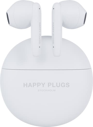 Happy Plugs Joy Lite helt trådløse in-ear hodetelefoner (hvit)