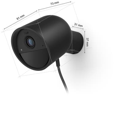 Philips Hue sikkerhetskamera (kablet/sort)