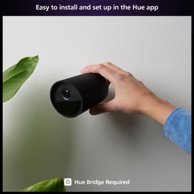 Philips Hue sikkerhetskamera (trådløs/sort)
