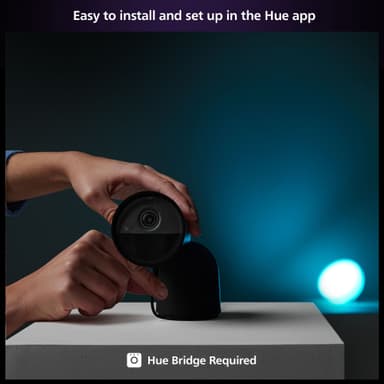 Philips Hue sikkerhetskamera (skrivebordsstativ/sort)