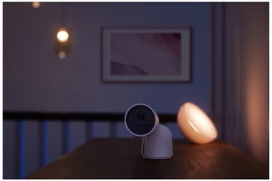 Philips Hue sikkerhetskamera (skrivebordsstativ/hvit)