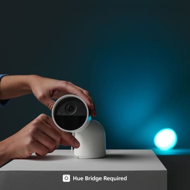 Philips Hue sikkerhetskamera (skrivebordsstativ/hvit)