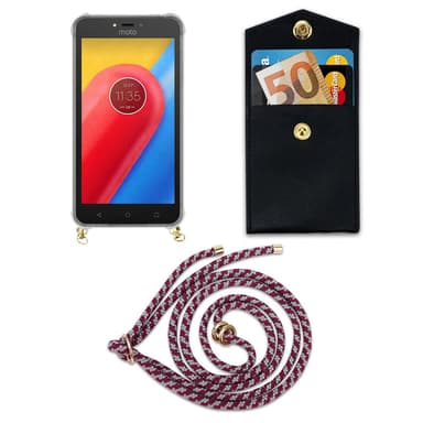 Motorola MOTO C PLUS Deksel med Halskjede (rød)