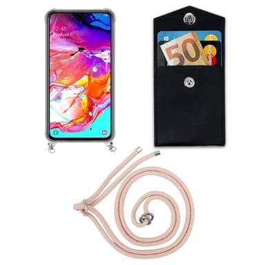 Samsung Galaxy A70 / A70s Deksel med Halskjede (rosa)