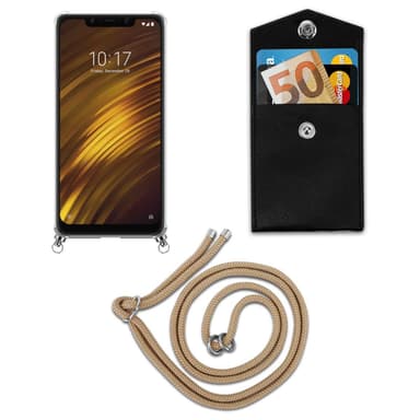 Xiaomi Pocophone F1 Deksel med Halskjede (brun)
