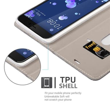 HTC OCEAN / U11 lommebokdeksel etui (grå)