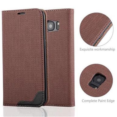Samsung Galaxy S7 EDGE lommebokdeksel case (brun)