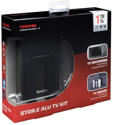 Toshiba Stor.E ALU bærbar 1 TB harddisk TV kit