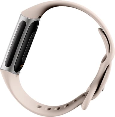 Fitbit Charge 6 aktivitetsarmbånd (sølv/beige)