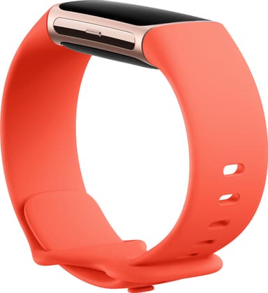 Fitbit Charge 6 aktivitetsarmbånd (gull/oransje)