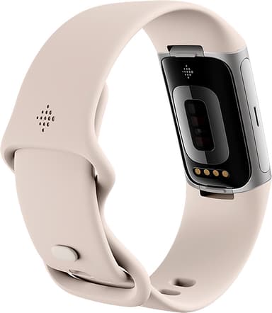 Fitbit Charge 6 aktivitetsarmbånd (sølv/beige)