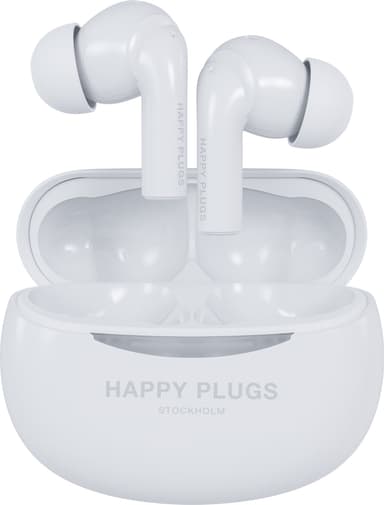 Happy Plugs Joy Pro helt trådløse in-ear hodetelefoner (hvit)