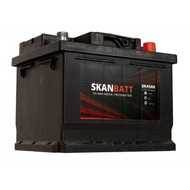 SKANBATT Fritidsbatteri 12V 45AH 400CCA (207x175x175/175mm) +høyre