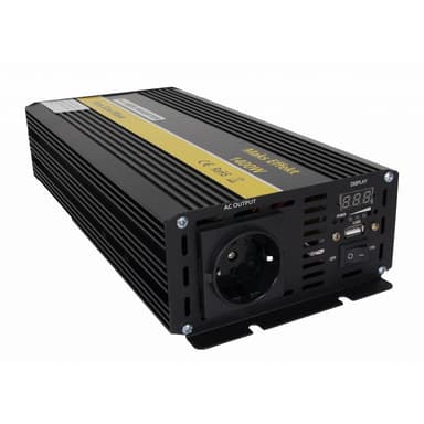 POWER Inverter 12V 1400W Ren Sinus - m/fjernkontroll