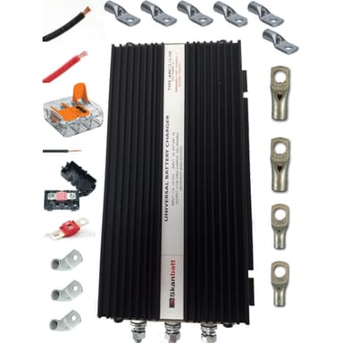 Fricampingpakke m/ Skanbatt 35A Dynamo Hurtiglader m/blåtann og mont.kit - DCDC for alle bobiler