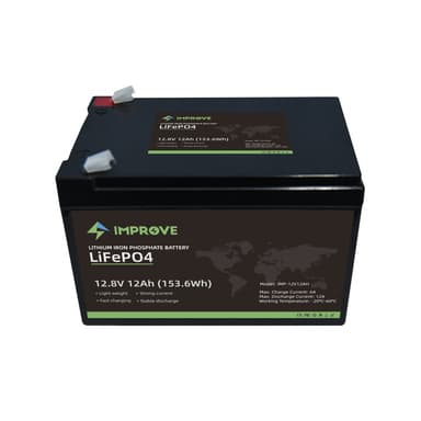 IMPROVE Lithium Batteri 12V 12Ah (LiFePO4) BMS 12A