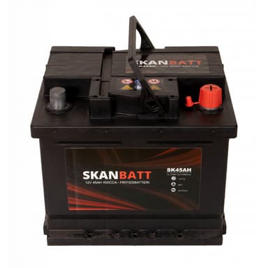 SKANBATT Fritidsbatteri 12V 45AH 400CCA (207x175x175/175mm) +høyre