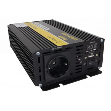 POWER Inverter 12V 900W Ren Sinus - m/fjernkontroll