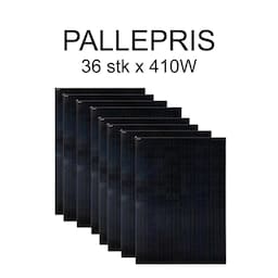 PALLEPRIS - 36stk - CSUN Solcellepanel 410W - All black - PERC - A Grade - 7200pa - Half Cut - 1724x1134x30mm