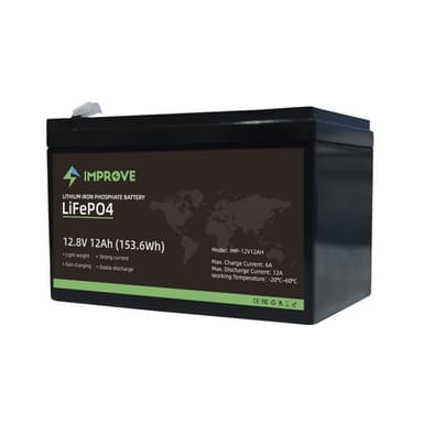 IMPROVE Lithium Batteri 12V 12Ah (LiFePO4) BMS 12A