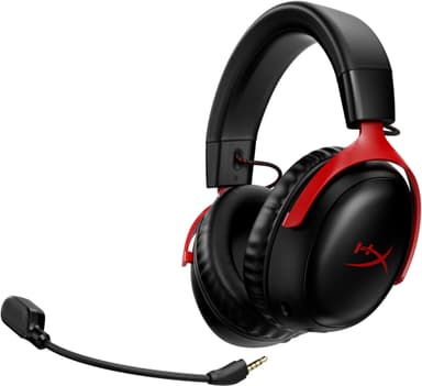 HyperX Cloud III Wireless gaming headset (sort/rød)