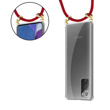 Samsung Galaxy NOTE 20 Deksel med Halskjede (rød)