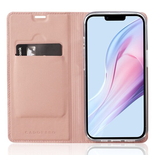 iPhone 13 MINI lommebokdeksel etui (rosa)
