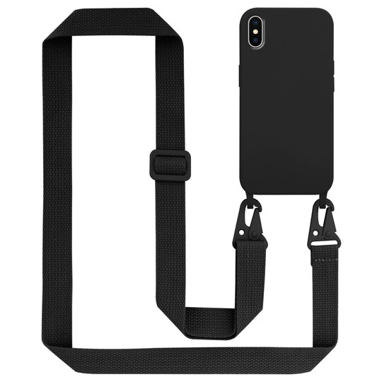 iPhone XS MAX Deksel med Halskjede (svart)