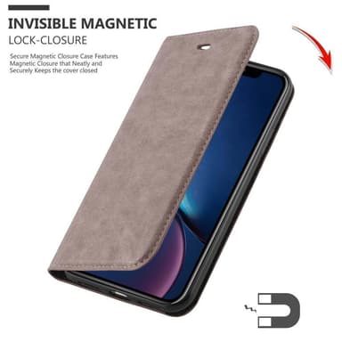 iPhone XR lommebokdeksel case (brun)
