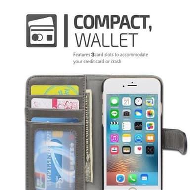 iPhone 6 / 6S lommebokdeksel cover (grå)