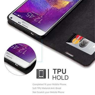 Samsung Galaxy NOTE 4 lommebokdeksel case (brun)