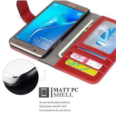 Samsung Galaxy J5 2016 lommebokdeksel cover (rød)