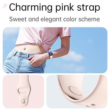 INF Smartklokke med blodtrykk, puls Rosa