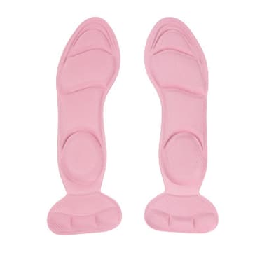 Mjuka iläggsulor med hälskydd 1 par Rosa