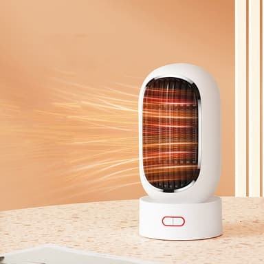 Intelligent varmluftvarmer med 2 varmemoduser Hvit