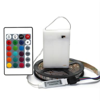 INF Lyslist med fjernkontroll LED RGB 2 m IP65 vanntett