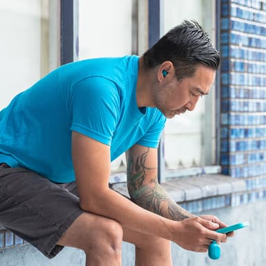 JLab Jbuds Mini helt trådløse in-ear hodetelefoner (aqua)