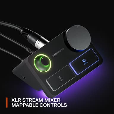 SteelSeries Alias mikrofon med XLR stream mikser