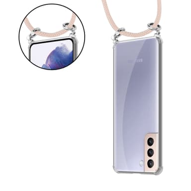 Samsung Galaxy S21 PLUS Deksel med Halskjede (rosa)