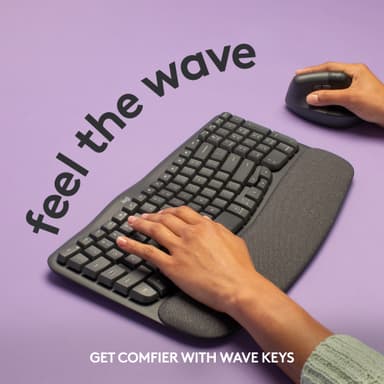 Logitech Wave Keys ergonomisk tastatur (grafitt)