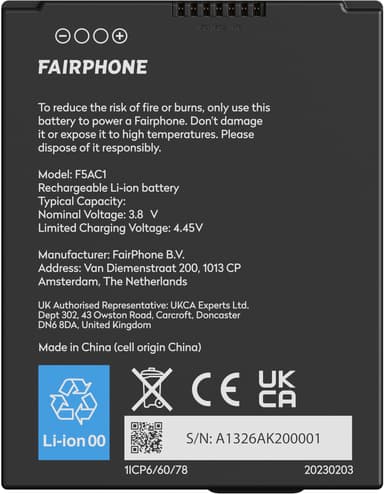 Fairphone 5 mobilbatteri