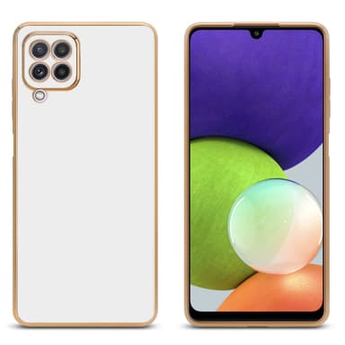 Samsung Galaxy A22 4G silikondeksel case (hvit)
