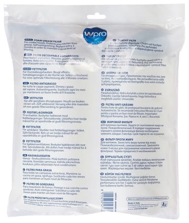 Wpro Foam fettfilter UGF018