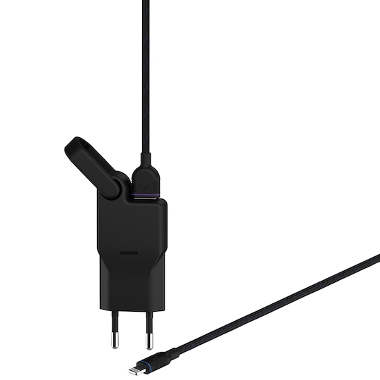 Unisynk  High Power USB-lader + Lightning-kabel (sort)