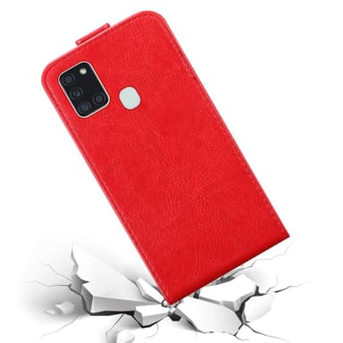 Samsung Galaxy A21s deksel flip cover (rød)