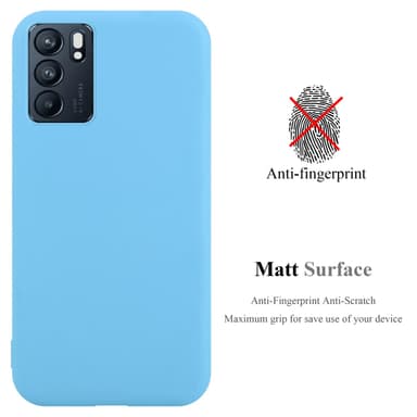 Oppo Reno6 5G silikondeksel cover (blå)