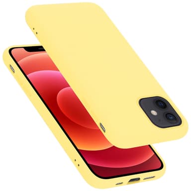 iPhone 12 MINI silikondeksel case (gul)