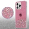 iPhone 14 PRO Silikondeksel Glitter (rosa)